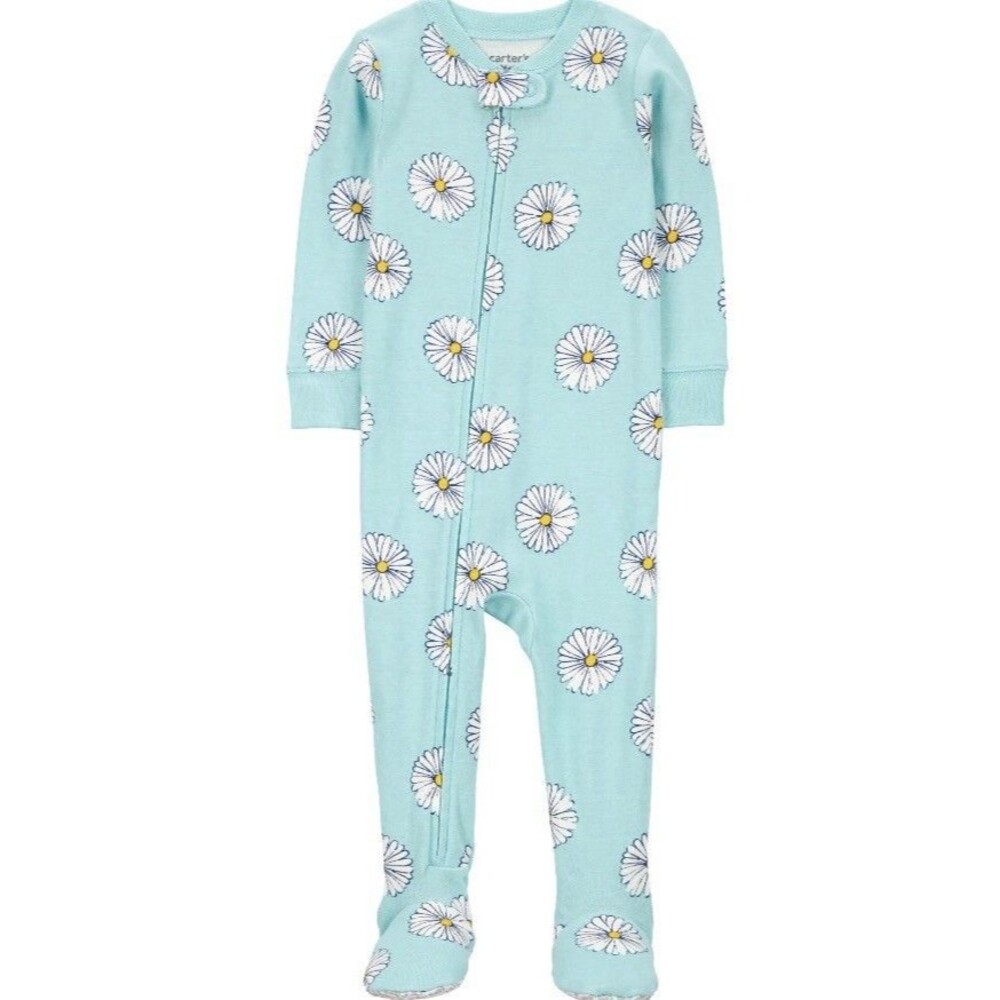 Carter's Child of Mine Pajama, Blue Daisy One-Piece Size 18M